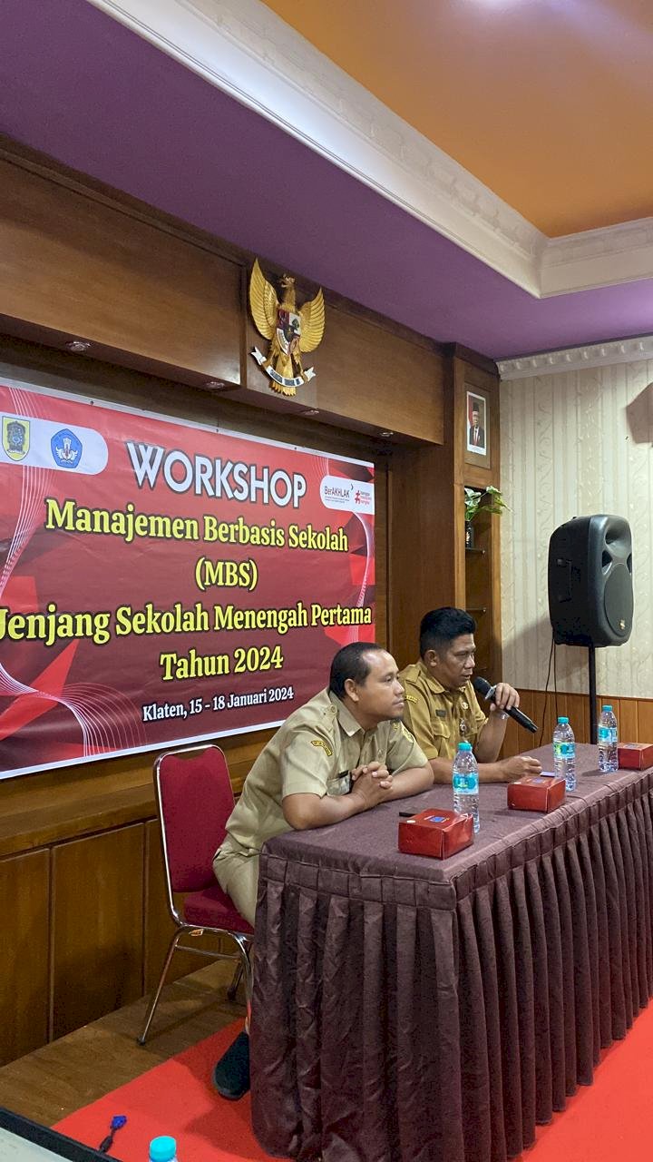 Workshop Manajemen Berbasis Sekolah (MBS) Jenjang Sekolah Menengah Pertama Tahun 2024