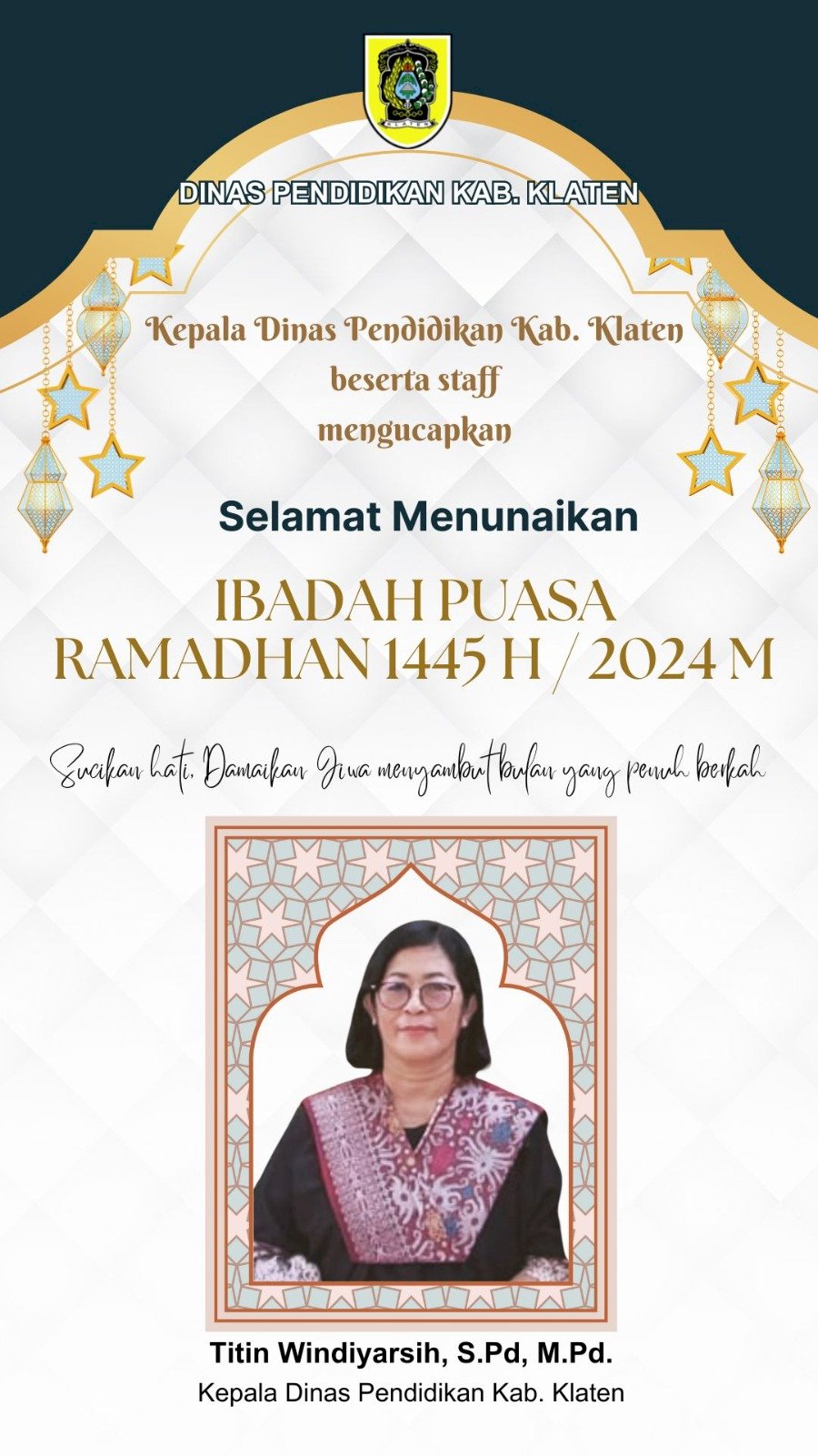 Selamat Menunaikkan Ibadah Puasa Ramadan 1445 H/ 2024 M