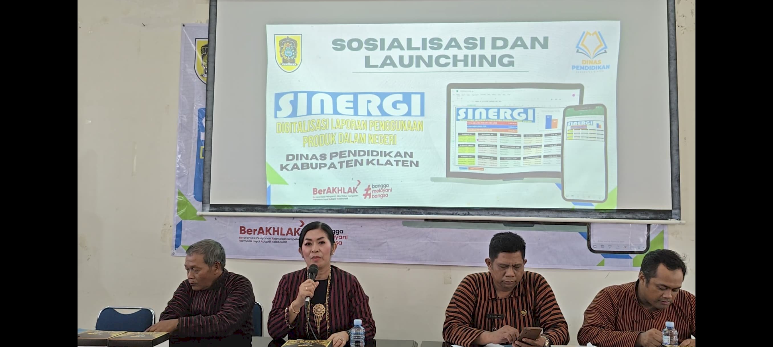 Sosialisasi dan Launching SINERGI (Digitalisasi Laporan Penggunaan Produk Dalam Negeri) Dinas Pendidikan Klaten